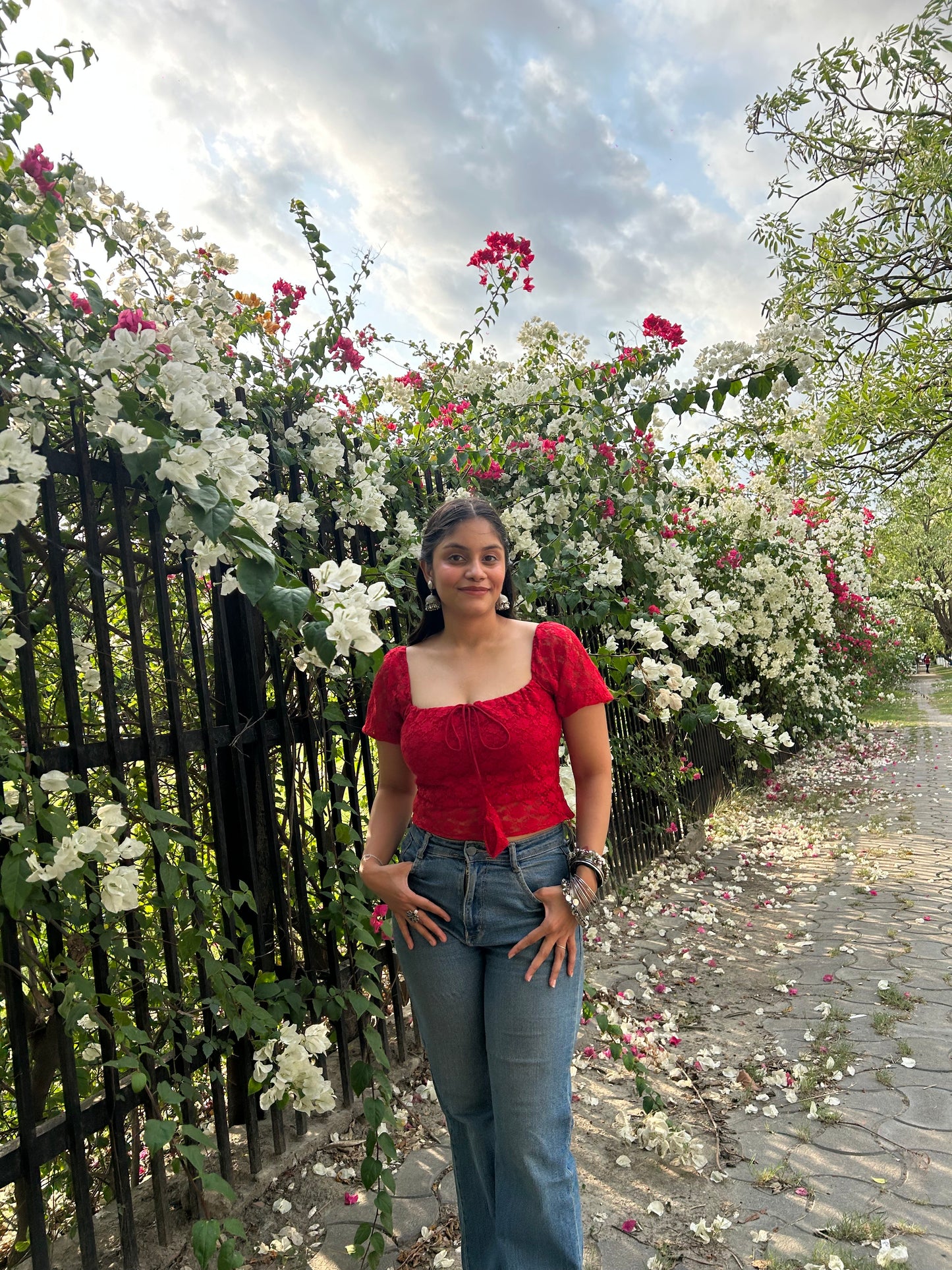 Cherry Kiss Square neck Top